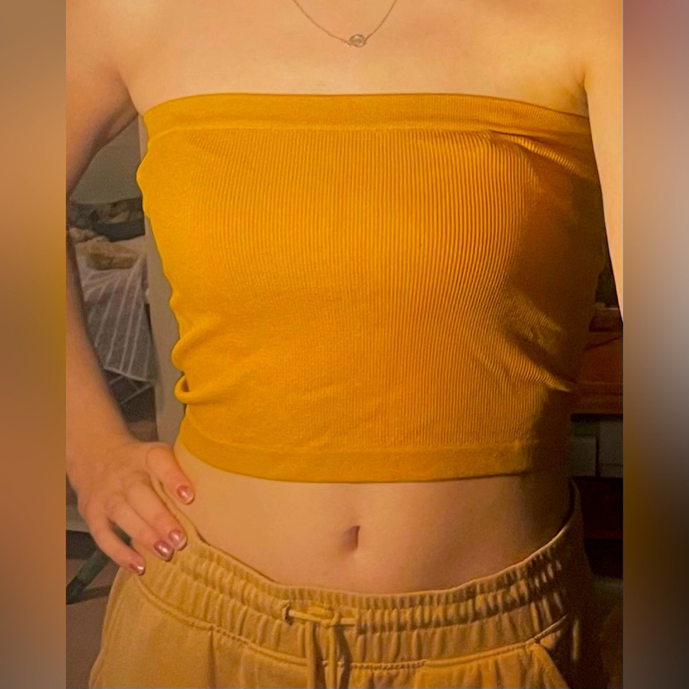 Bozzolo Mustard yellow tube top women’s s